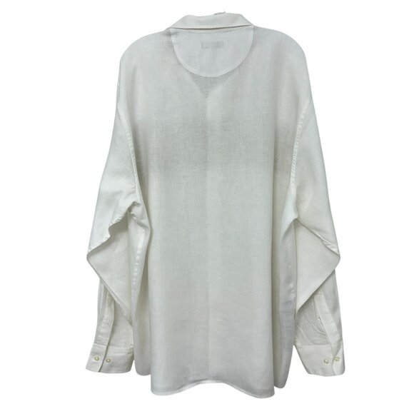 Tommy Bahama 100 % Linen Embroidered Button Up Long Sleeve Men's Shirt size XXL - Picture 2 of 7